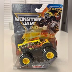 Monster Jam Classroom Crusher Toy Truck - Yellow and Black 1:64 Scale